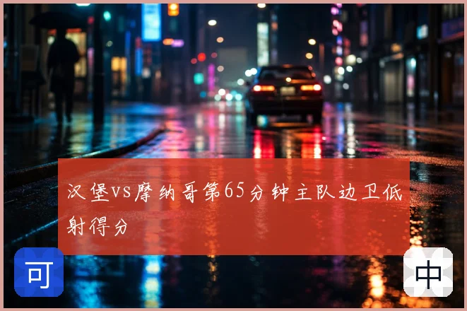 汉堡vs摩纳哥第65分钟主队边卫低射得分